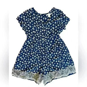 Vintage 90s The Limited Floral Knit Romper Size M